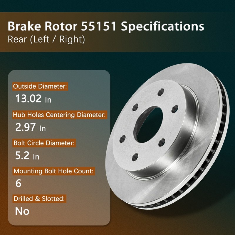 2x Rear Vented Brake Rotors for Traverse Acadia Limited Enclave Outlook gallery