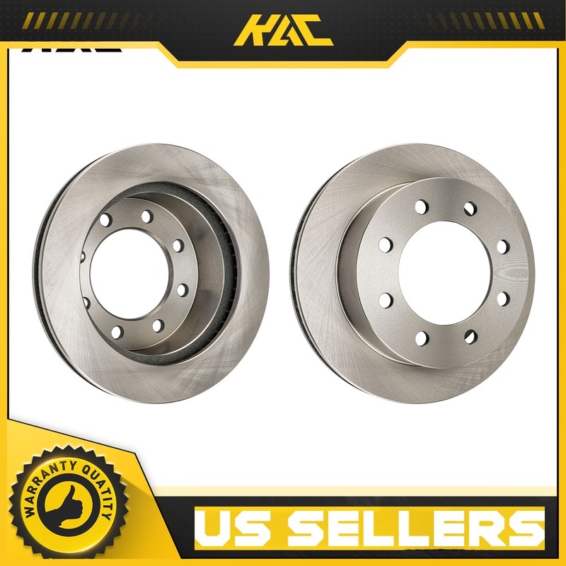 Front Vented Coated Disc Brake Rotors Fits 2000 2001 2002 Dodge Ram 2500 3500