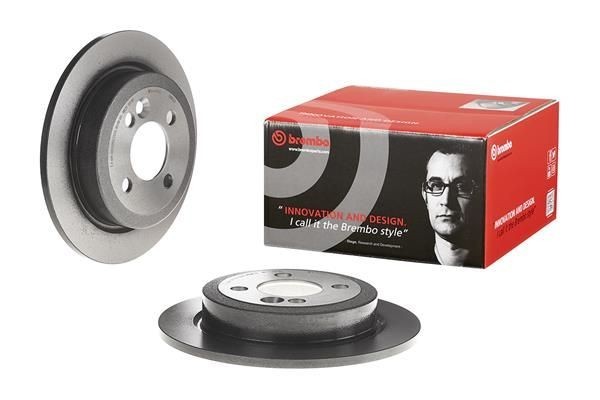 2X Brembo 08.9163.21 Rear Solid Brake Discs Fits Mini Mini Mini Clubman Mini Clu
