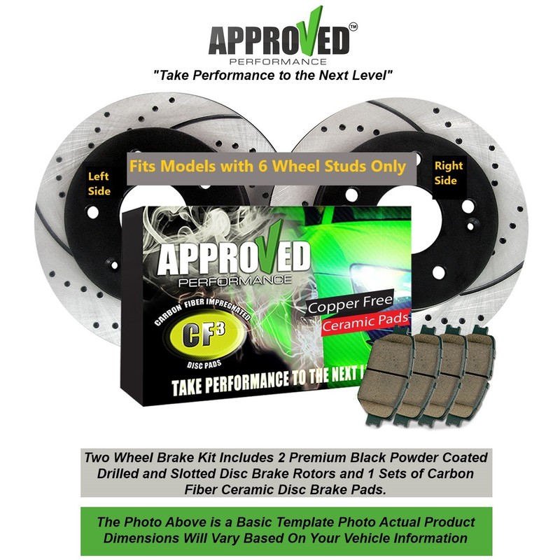 Front Drilled & Slotted Rotors & Ceramic Brake Pads For 05-12 CRV 2.4 Eng