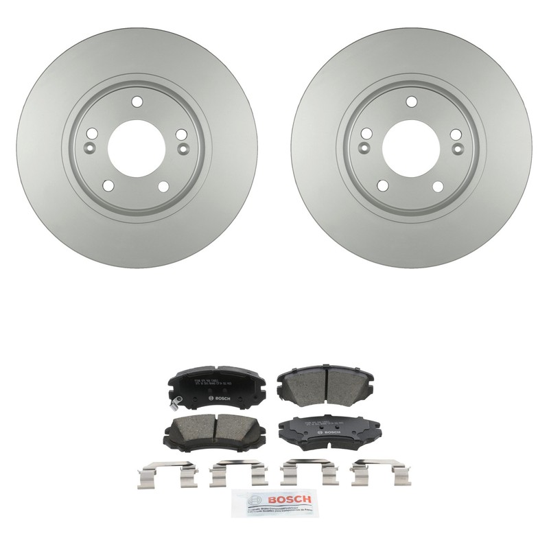 Bosch Front Rotors Quietcast Ceramic Disc Brake Pad Kit For Azera Amanti