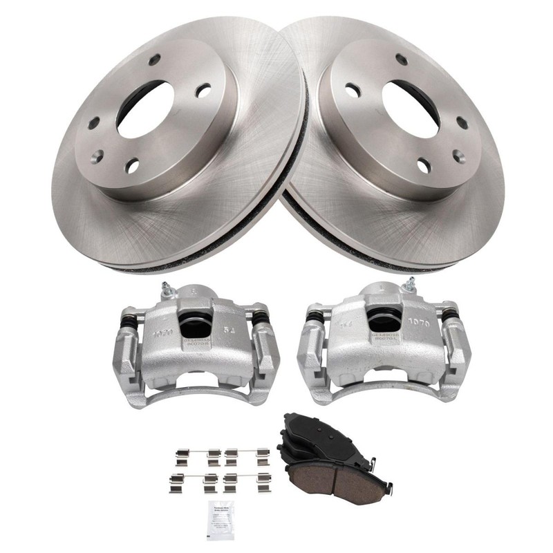 TRQ Brake Pad & Rotor Kit Ceramic Fits 2004-2008 Suzuki Forenza 2005-2008 Reno gallery
