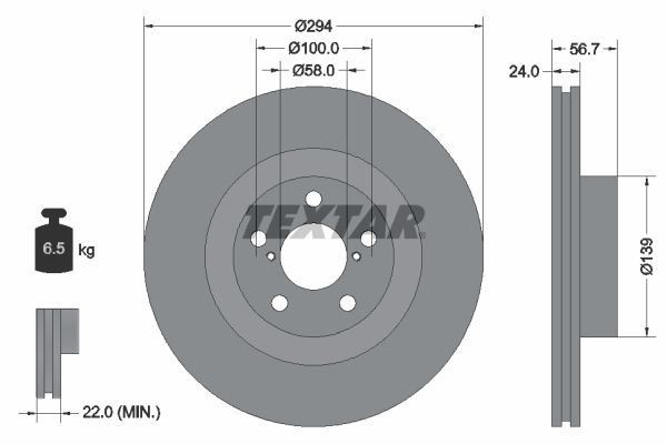 TEXTAR Brake Discs Rotors & Pads Front & Rear Braking Service Set Fits Subaru gallery