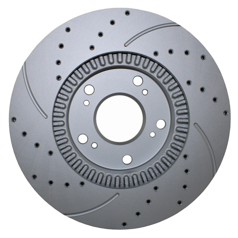 Bison Performance Pair 2 Front Drill Coat 282mm Brake Rotors for CSX Acura Honda gallery