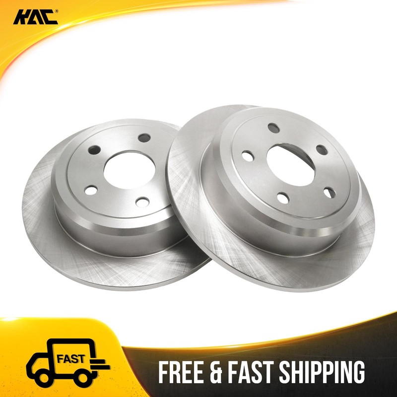 Rear Solid Brake Rotors Fit For 2007-2017 Jeep Wrangler 2018 Jeep Wrangler & JK