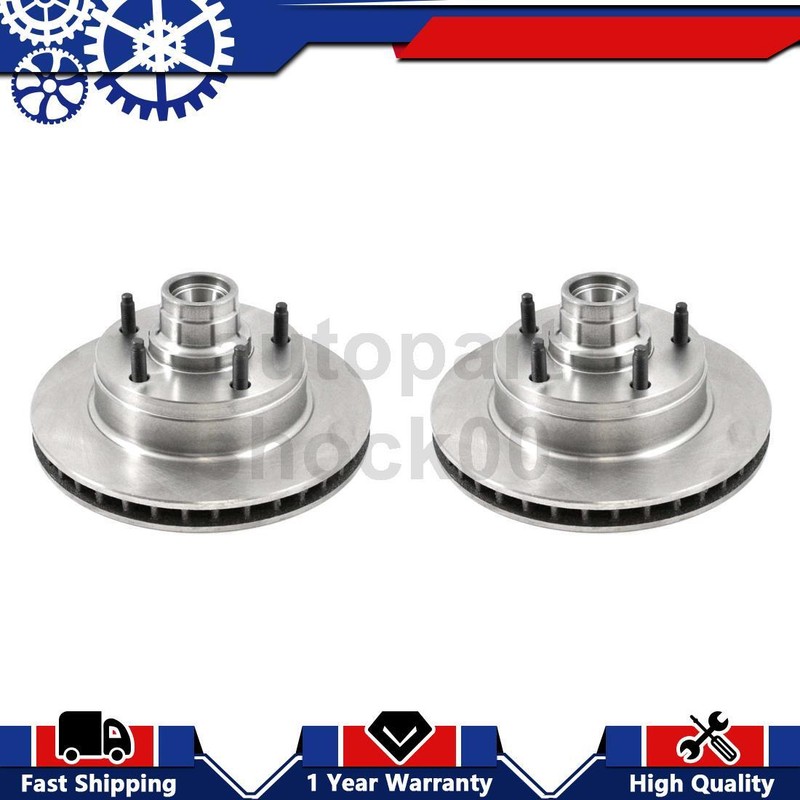2 Front DuraGo Disc Brake Rotor and Hub Assembly For Ford F-100 1973-1983