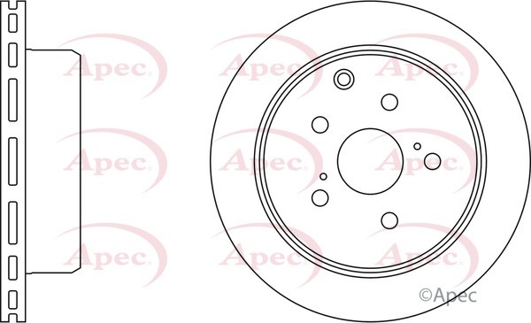 2x Apec Red Rear Brake Discs 291mm Fits Toyota Estima Emina / Lucida Previa