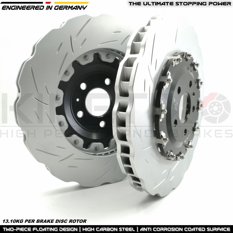 FOR AUDI RS6 C7 RS7 4G TWO PIECE FLOATING FRONT BRAKE DISCS CERAMIC PADS 390mm gallery