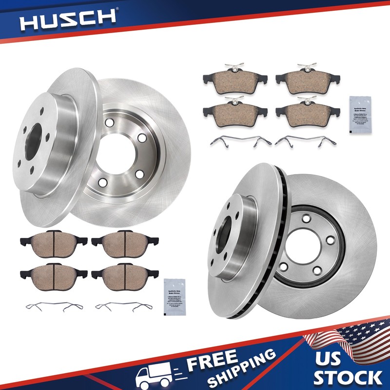 10.94″ Front 10.43″ Rear Brake Rotors Brake Pads for 2006 – 2010 Mazda 3 Sport
