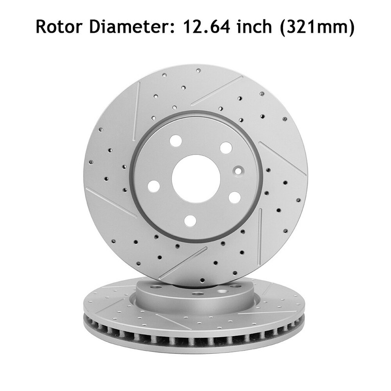 Front & Rear Disc Brake Rotors+Pads for GMC Terrain Chevy Equinox 2010-2017 gallery