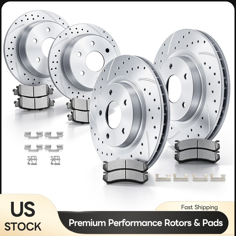 Front Rear Rotors Brake Pads fit Chevy GMC Sierra Silverado 1500 Yukon Tahoe Kit