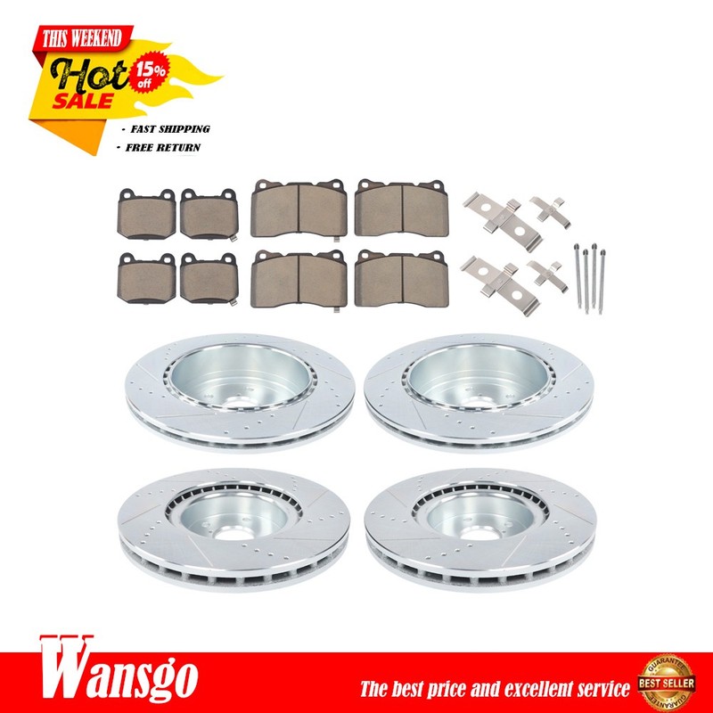 Front Rear Brake Disc & Pad Kit D1001 10310010 For Subaru WRX STI 2013-17