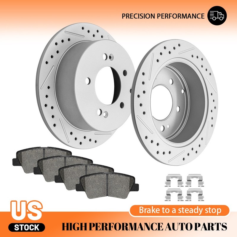 10.31 inch Rear Disc Brake Rotors Ceramic Pads for Kia Soul 2010 2011 2012 2013