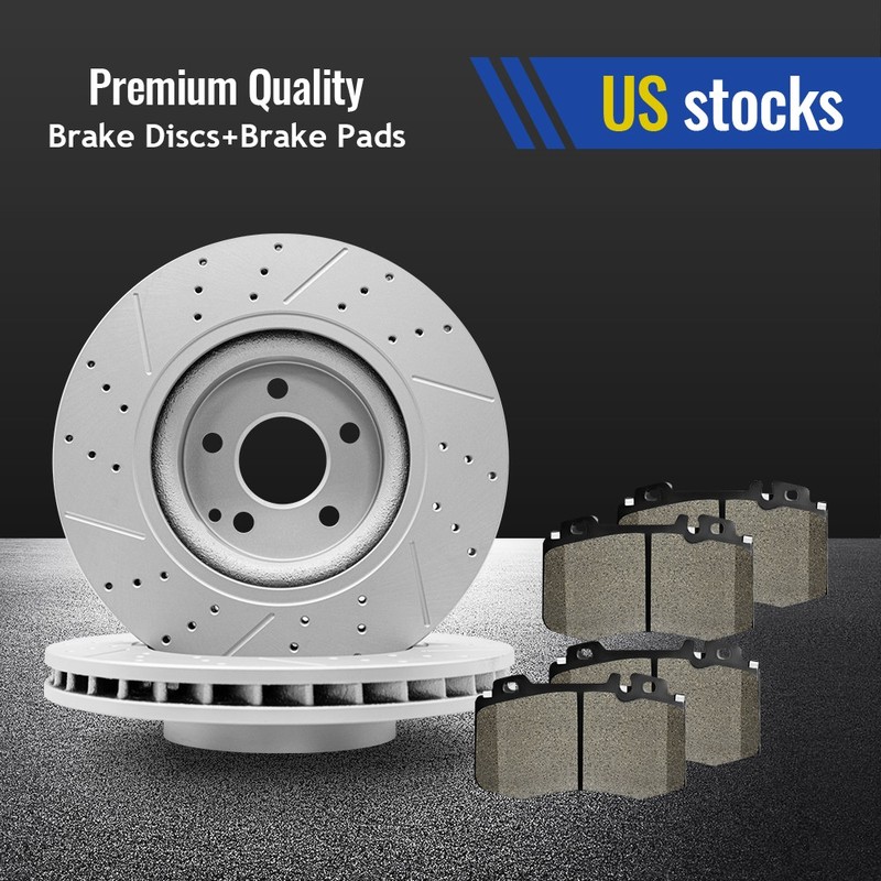 Front Disc Rotors Ceramic Brake Pads for 2009 2010- 2014 2015 Benz GLK250 GLK350