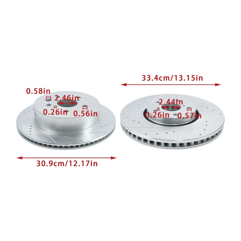 Front & Rear Disc Brake Rotors & Ceramic Pads For Lexus GS460 2008 4.3L V8 gallery