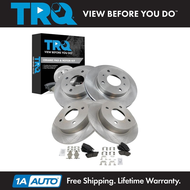 TRQ Brake Pad & Rotor Kit Ceramic Fits 1991-1994 INFINITI G20