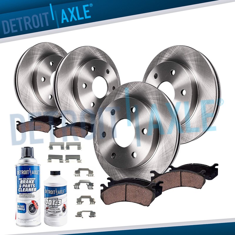 Front Rear Rotors + Ceramic Brake Pads for 2004-2006 2007 2008 2009 Cadillac SRX