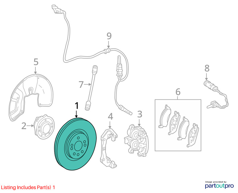 2012-2019 Mercedes ML63 W166 Front Left & Right Brake Rotor Disc 70K Miles OEM gallery