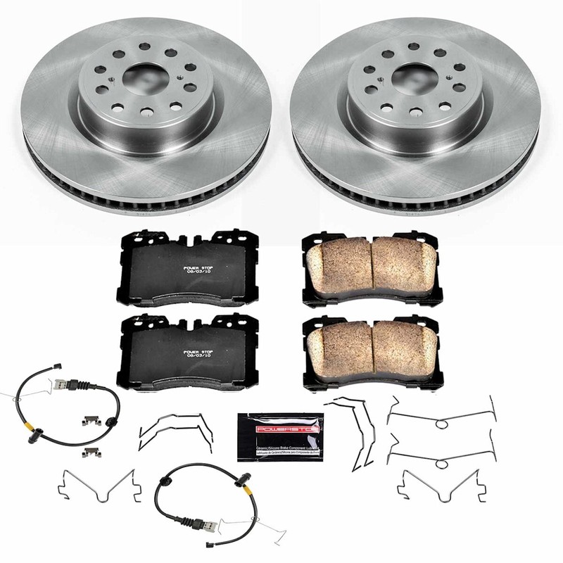 KOE4686 Powerstop 2-Wheel Set Brake Disc and Pad Kits Front for Lexus LS460 gallery