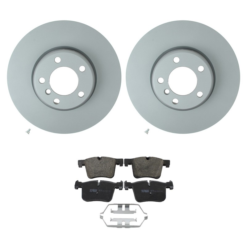 Hella Front Rotors TRW Pro Low-Met Disc Brake Pads Kit For BMW F30 328i F33 428i