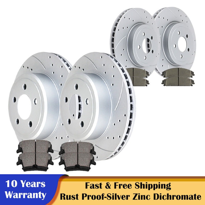 Fit Dodge Charger Magnum Chrysler 300 Front Rear Brake Discs Rotors and Pads Kit