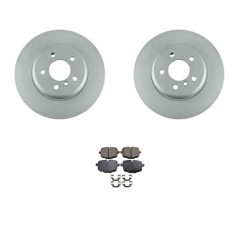 Zimmerman Rear Rotors Akebono Euro Disc Brake Pads Kit For BMW F12 F13 640i 650