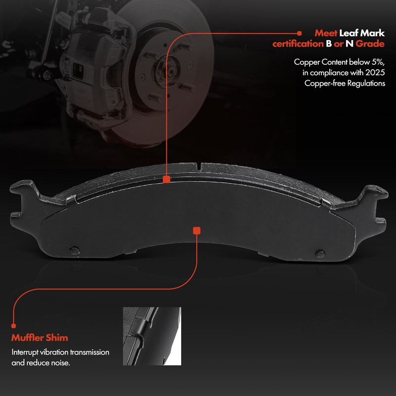 Drilled Brake Rotor & Ceramic Brake Pad for Dodge B2500 B3500 Ram 2500 Van Front gallery