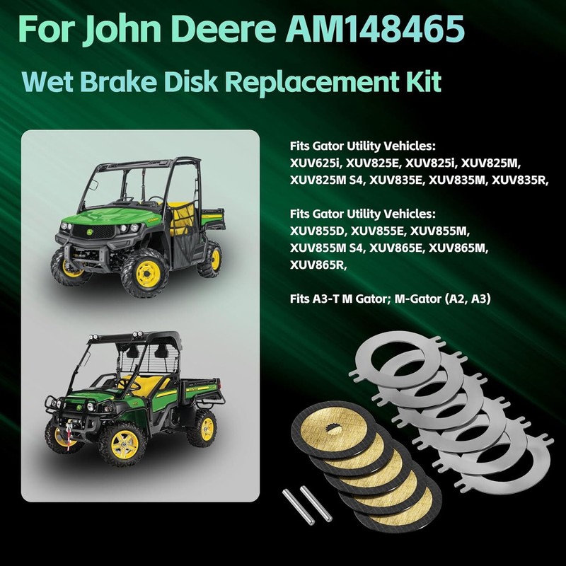 AM148465 Wet Brake Disk Kit for JohnDeere Gator XUV Vehicle 625 825 835 855 865 gallery