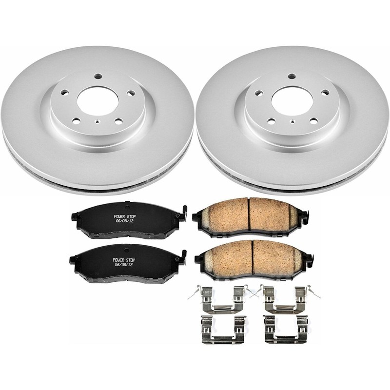CRK114 Powerstop 4-Wheel Set Brake Disc and Pad Kits Front & Rear Coupe Sedan gallery