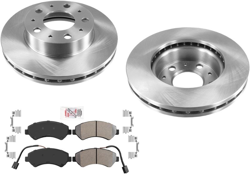 High Carbon Front Disc Brake Rotors Pads Fits Ram Promaster 1500 Van 2014-2021