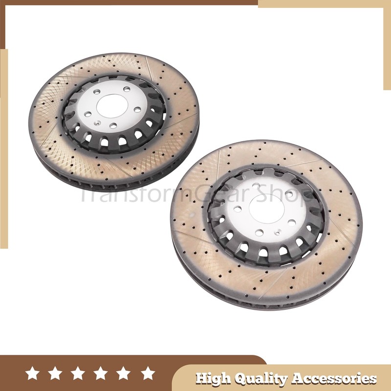 NEW 2PCS 4M0615301AS Front Vented Brake Disc Rotors Fits Audi A6 A8 Q Q7 Q8