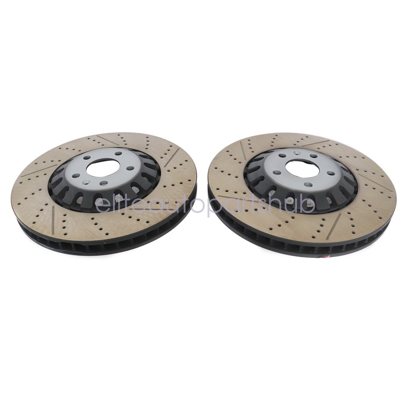 2Pcs Front 375mm Drilled Brake Disc Rotors RH＆LH Fits For 2018-2023 Audi RS5 gallery