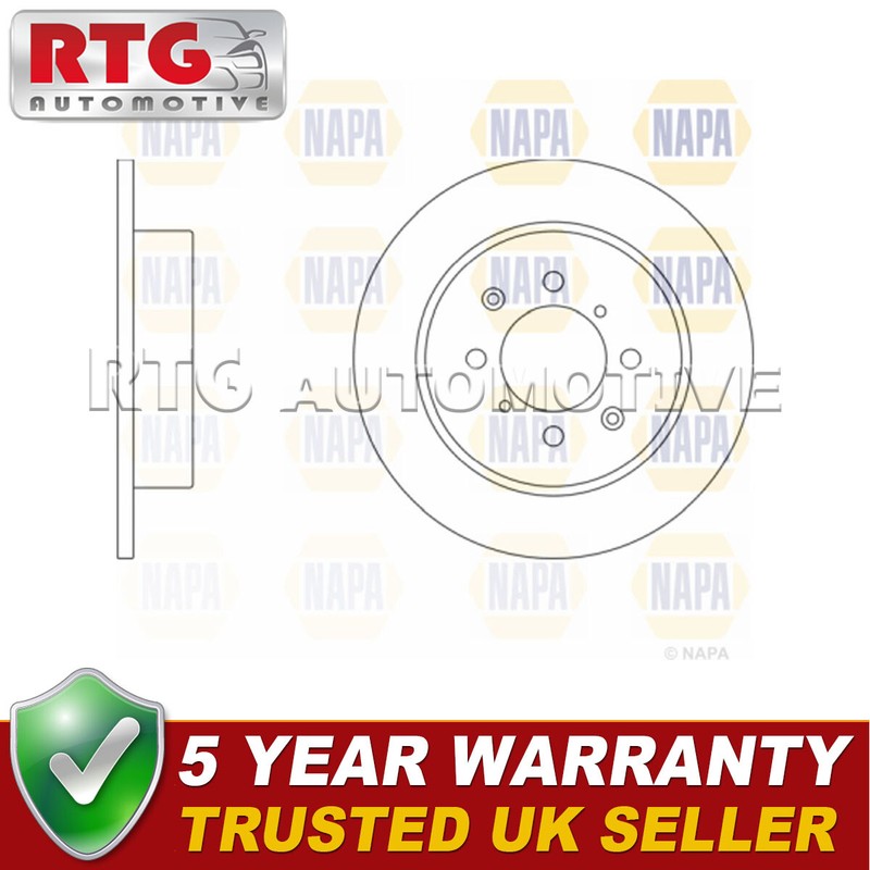 Rear 1x Brake Disc Fits MG ZS 2001-2005 ZR 2001-2005 Honda Civic 1995-2005