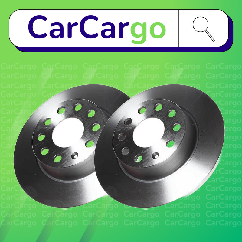 Premium Solid Rear Brake Discs Pair VW Beetle 2.0 TFSI 2011-2016 272 mm