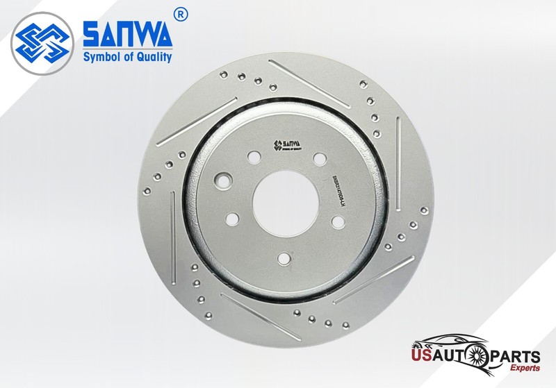 SANWA REAR LH BRAKE ROTOR VENTED &GEOMET COATED D&S 330mm FOR INFINITI Q60 07-15