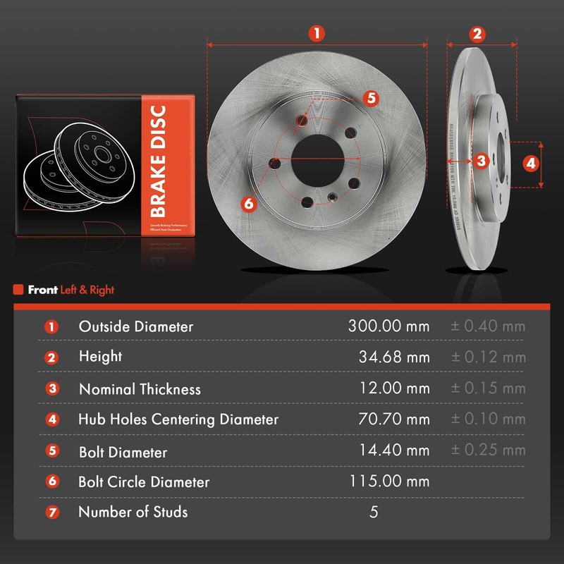 2Pcs Rear Disc Brake Rotors for For Buick Terraza 2005 Chevrolet Pontiac Saturn gallery