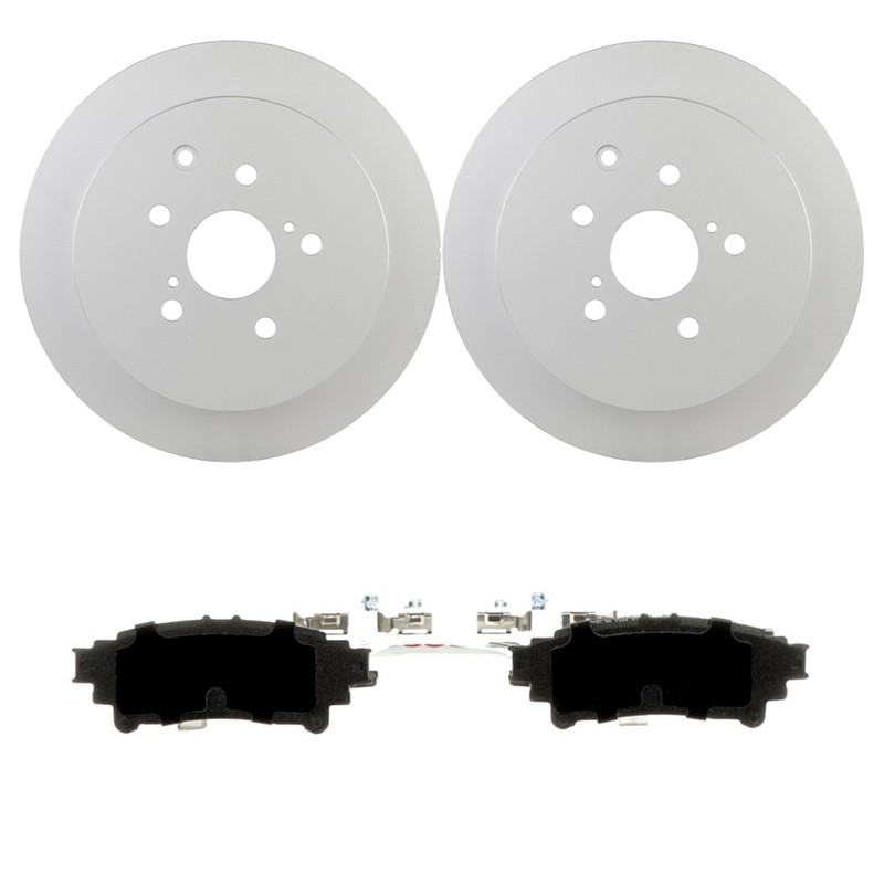 Bosch Rear Disc Brake Rotors & Ceramic Brake Pads Kit for Highlander Sienna