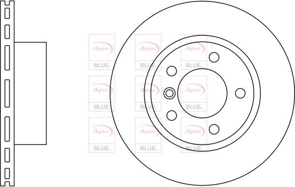 Brake Discs Pair Front FOR BMW E81 136bhp 2.0 118d 06->11 Diesel Blue gallery
