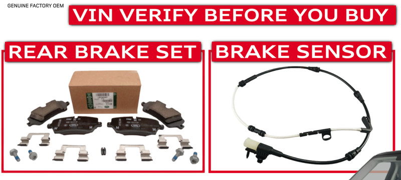 2013-2021 Range Rover L405 **REAR ONLY** Brake Pad Set + Sensor KIT (SEND VIN) gallery