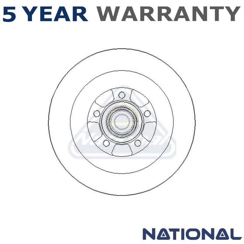 National Rear Brake Disc Fits Renault Espace 2002- Vel Satis 2002-