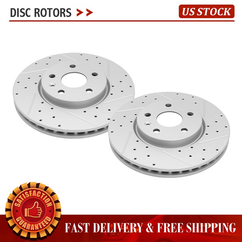321mm Front Drilled Disc Brake Rotors For Chevy Malibu Impala Camaro Equinox