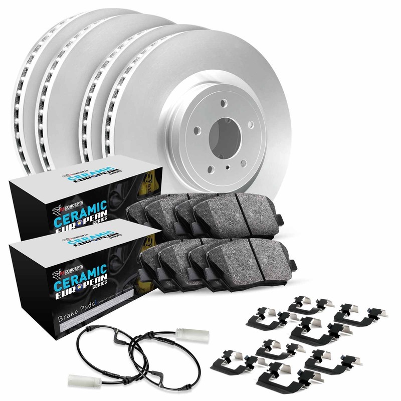 R1 Concepts Wdts2 12622 R1 Brake Rotors Carbon Coated W Euro Ceramic Pads