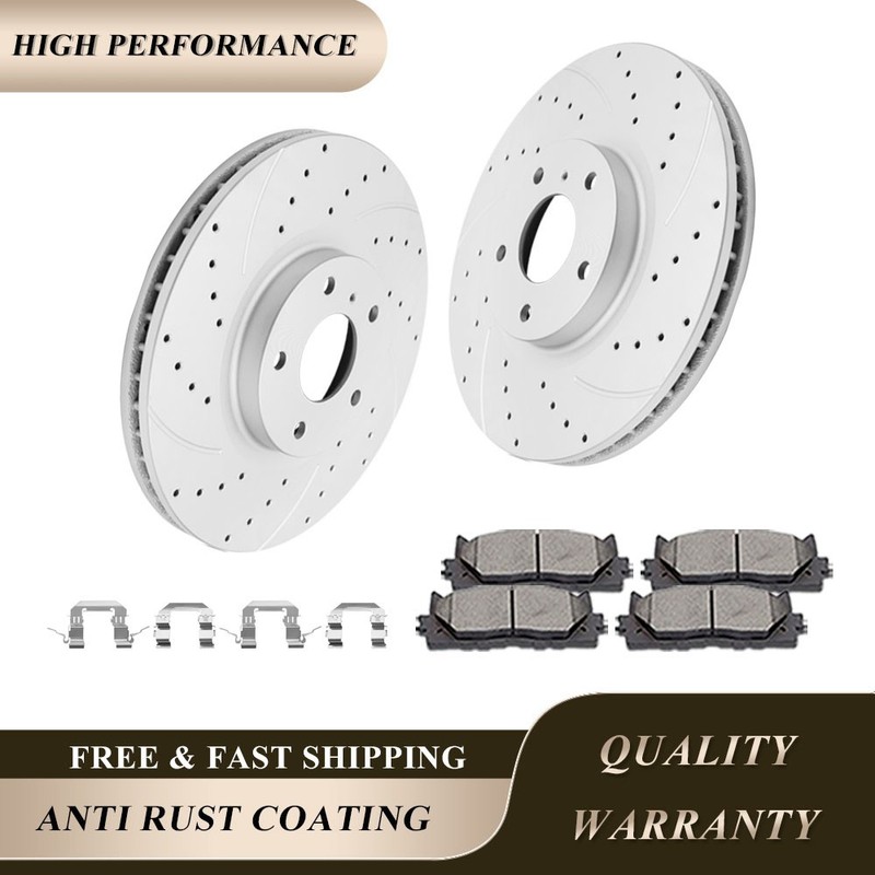 320mm Front Drilled Rotors Brake Pads Fit for Nissan 350Z 370Z Infiniti G35 G37
