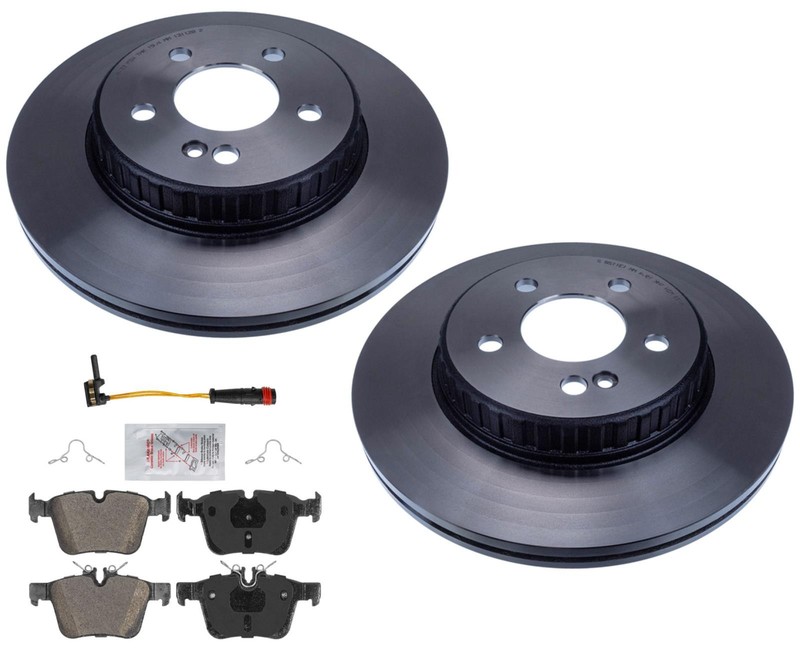 Rear Brake Disc Rotors & Brake Pads Fits Mercedes C300 342MM AMG 2015-2021