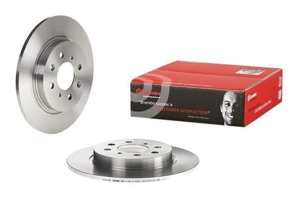 2X Brembo 08.B310.10 Rear Solid Brake Discs Fits Honda Insight Jazz
