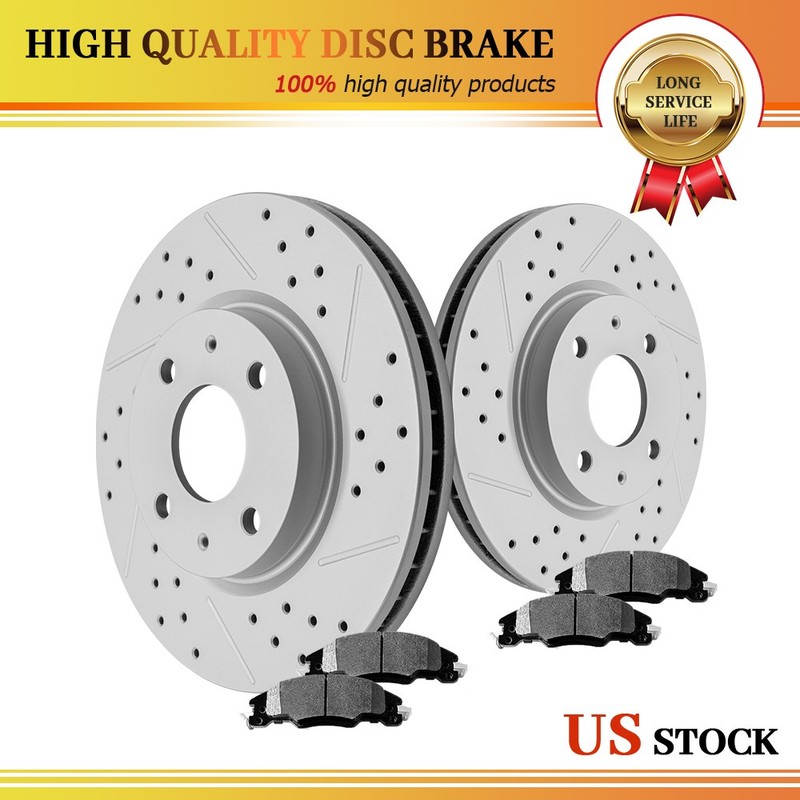 275mm Front Disc Rotors and Ceramic Brake Pads for 2008 2009 – 2011 Ford Focus