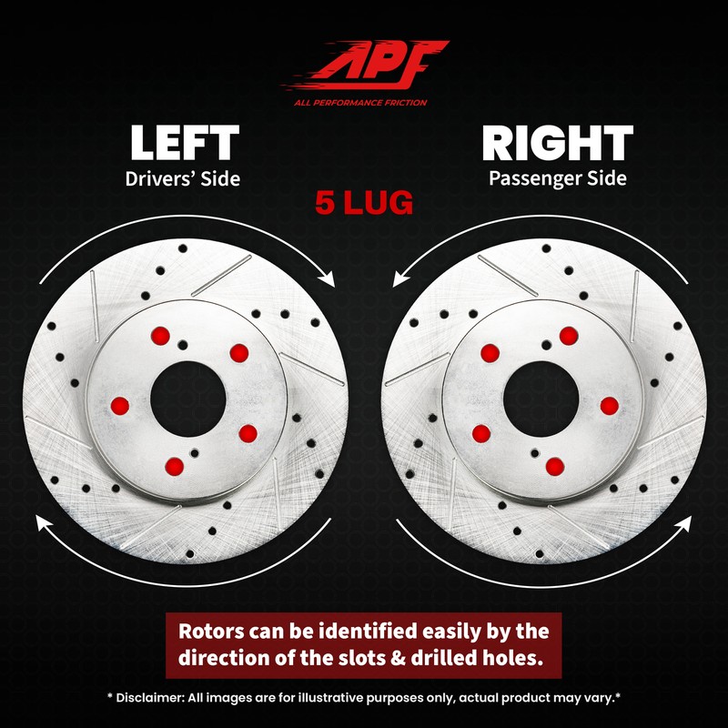 Rear Zinc Drilled/Slot Brake Rotors for Mitsubishi Outlander 2007-2013 gallery