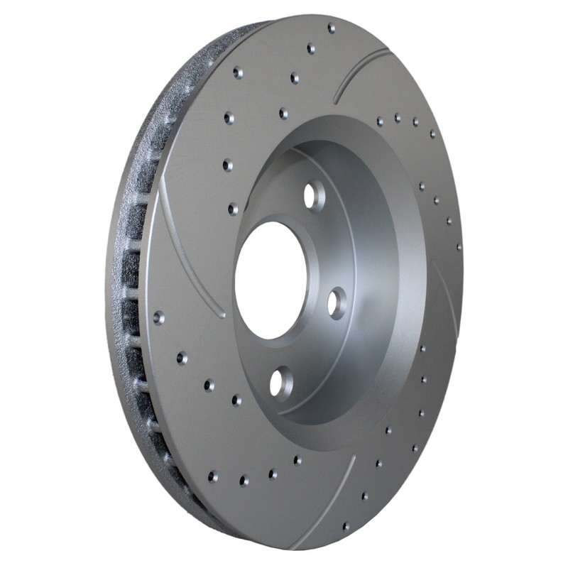 Bison Performance Pair Set Front Coat Drilled 302mm Brake Rotors for Wrangler JK gallery
