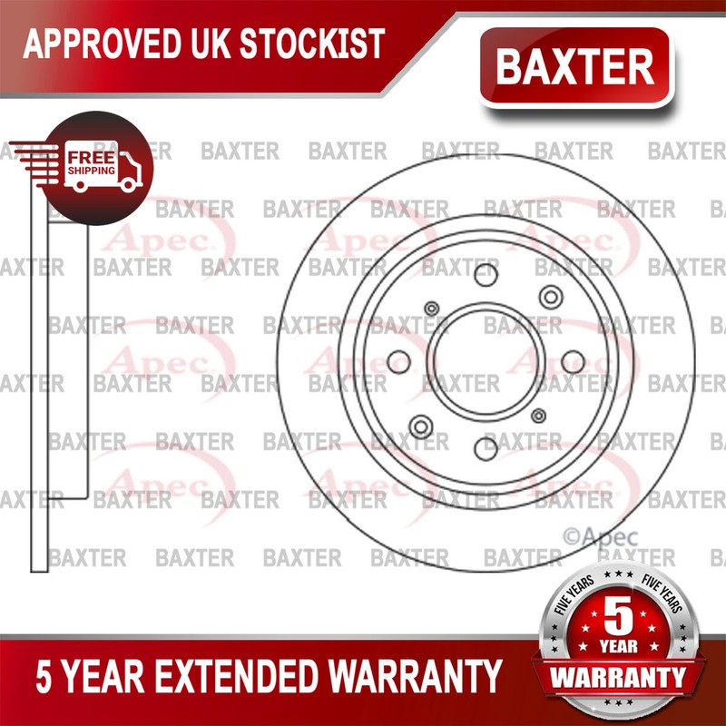Fits Honda Jazz 2008-2020 1.2 1.3 1.4 1.5 Baxter Rear 1x Brake Disc 42510TG5H00