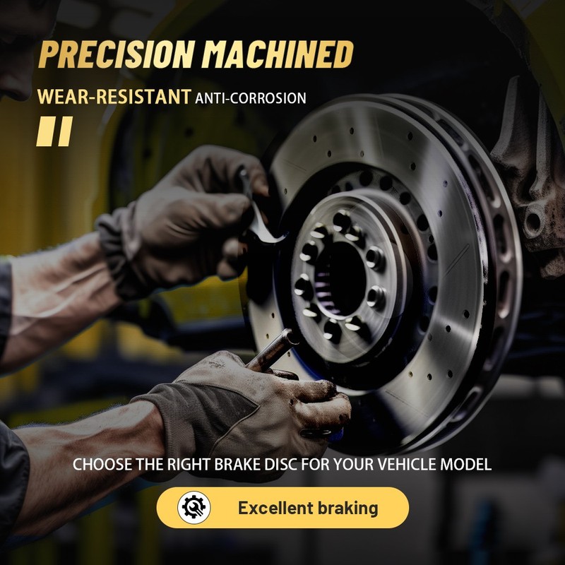 Front Rear Drilled & Slotted Disc Brake Rotors for Ford Edge Lincoln Continental gallery